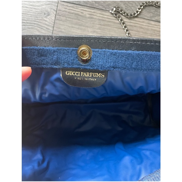 Authentic GUCCI Navy Web Sherry Line GG Plus Shoulder Crossbody Bag - Picture 10 of 12